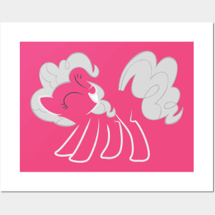 Pinkie Pie White on Pink Posters and Art